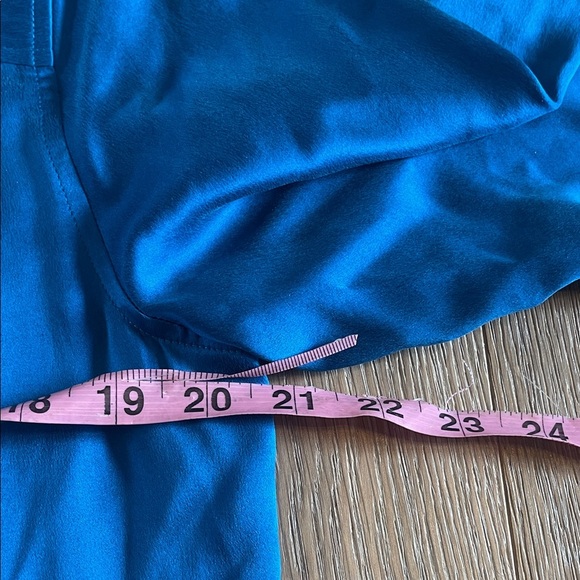 Soft Surroundings blue Teal Button-Up Blouse 100% silk long sleeve casual - Picture 5 of 7